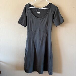 Columbia Grey Activewear A-Line Sport Pocket Dress Flattering Paneled size S